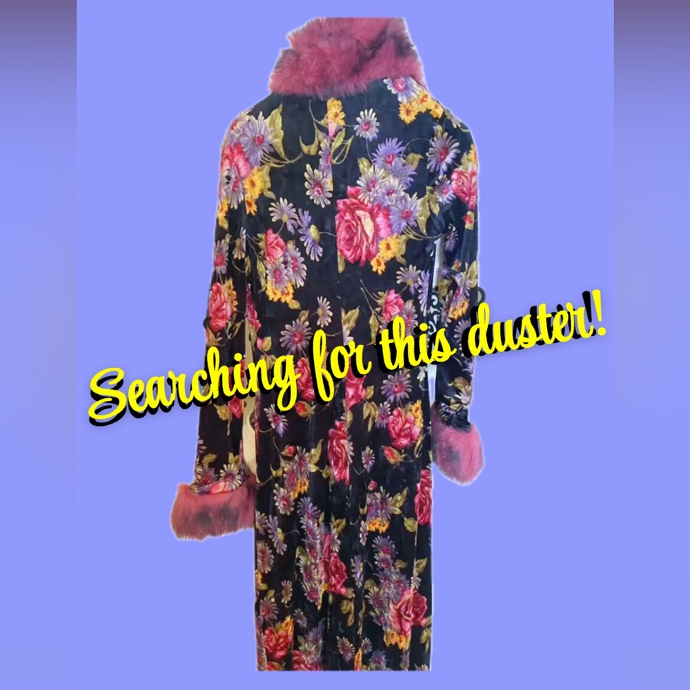 Betsey Johnson velvet duster
